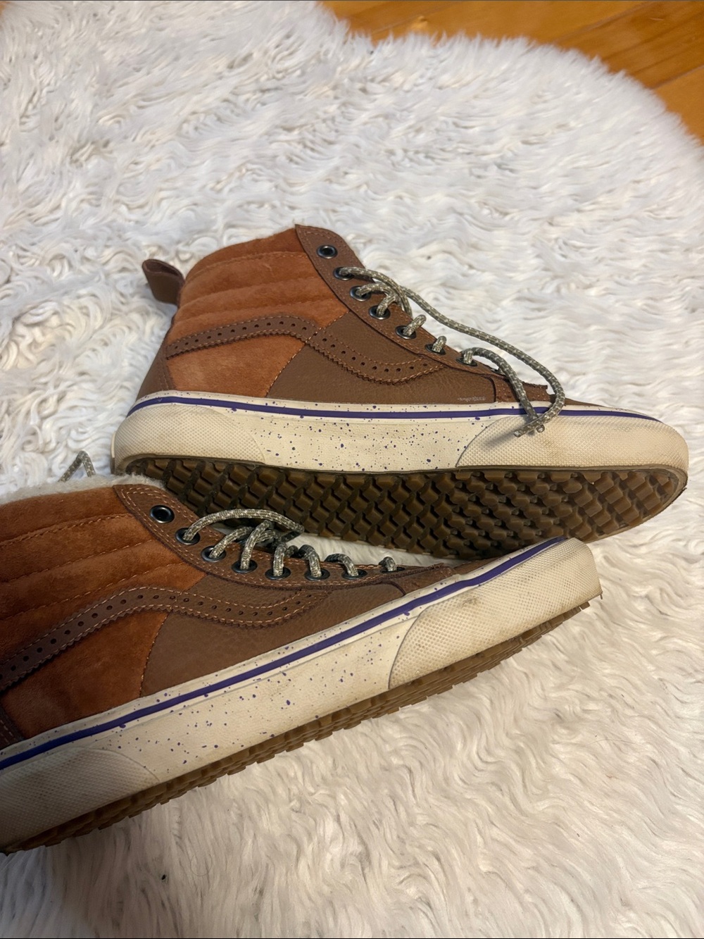 Vans Hana Beaman Tan/Brown High-Top Suede & Leather Sneakers - Picture 6 of 8